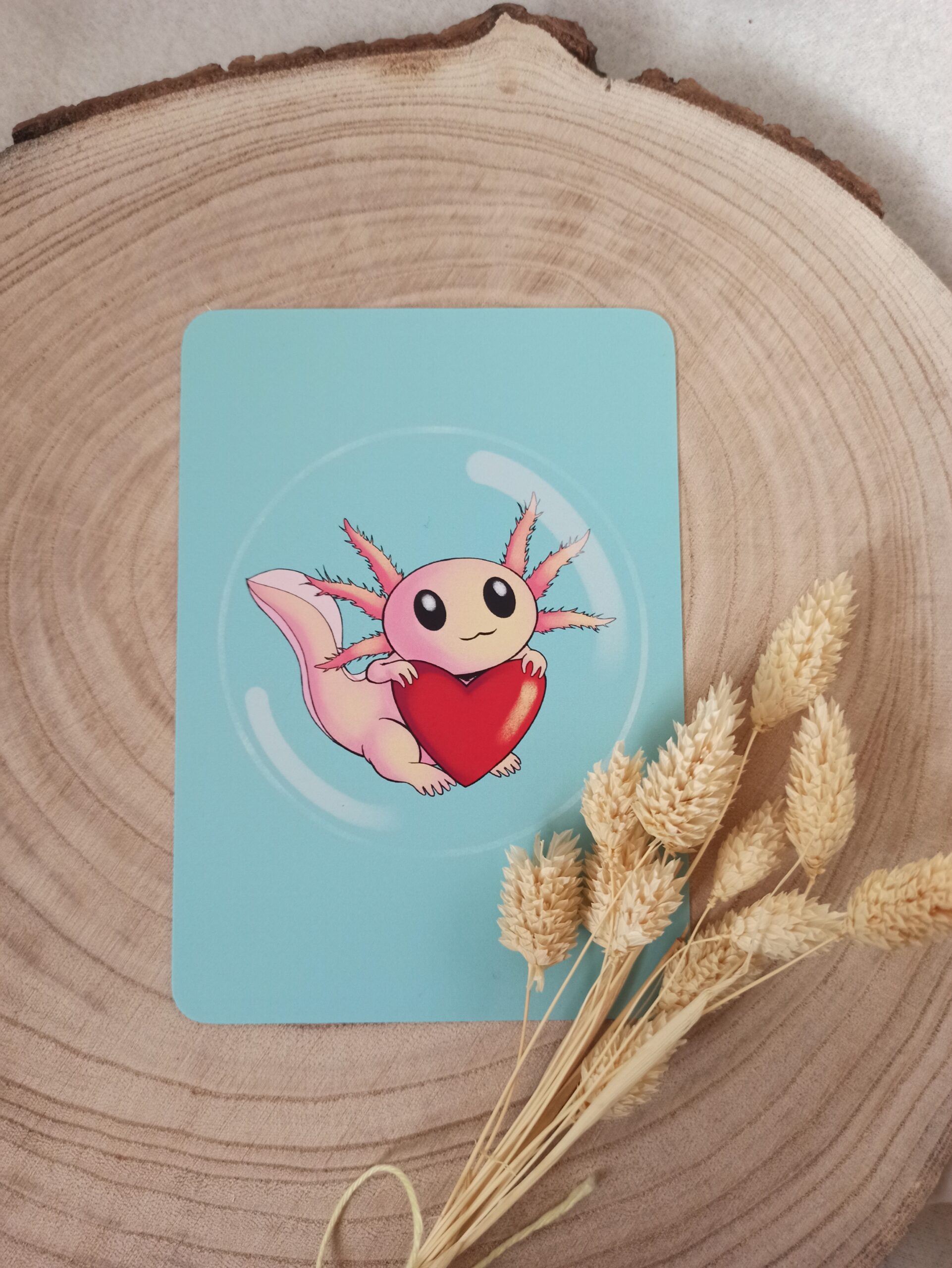 Grußkarte "Axolotl mit Herz" – Bild 3