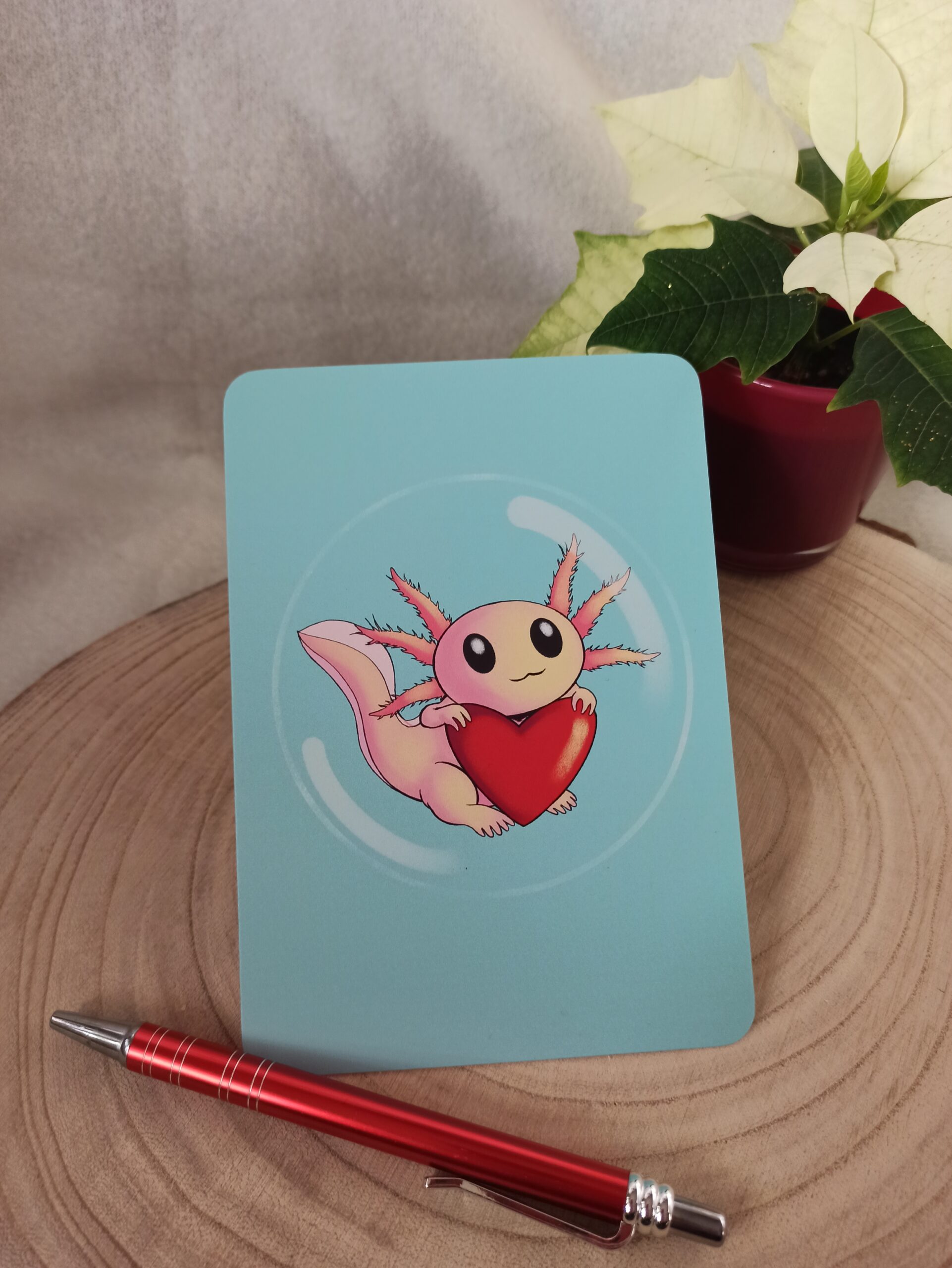Grußkarte "Axolotl mit Herz" – Bild 2