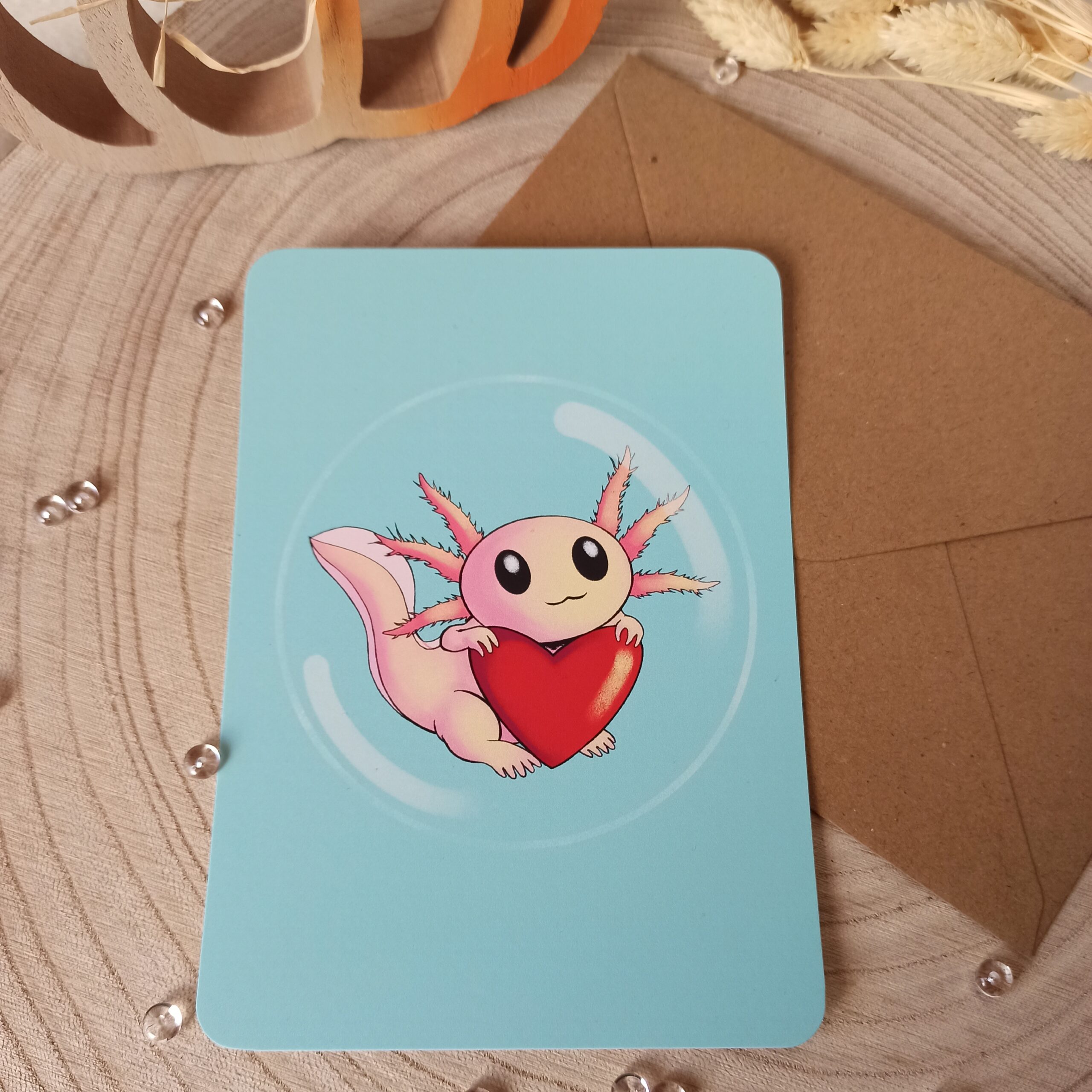 Grußkarte "Axolotl mit Herz" – Bild 4