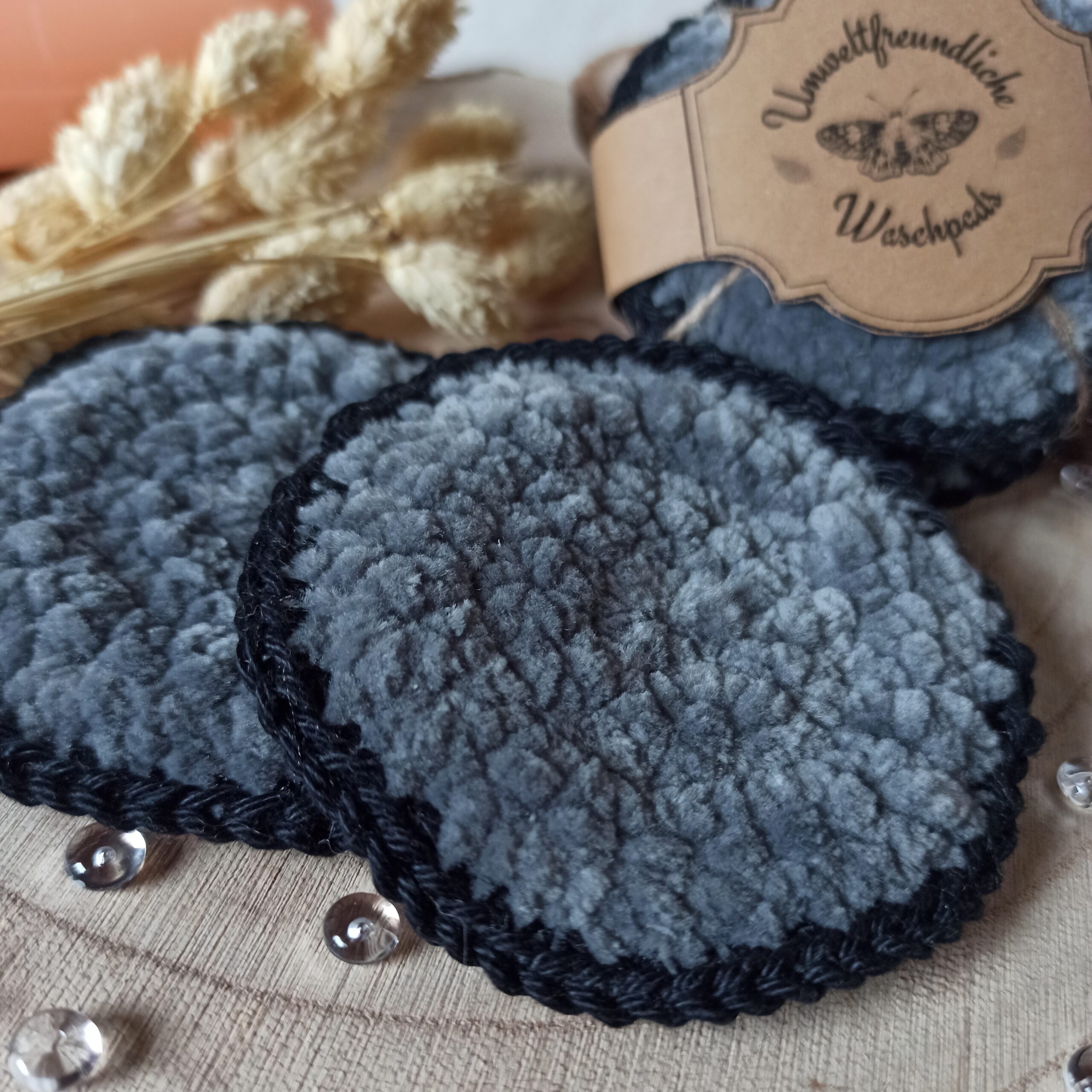 Waschpad, Abschminkpad, dunkelgrau – Bild 3